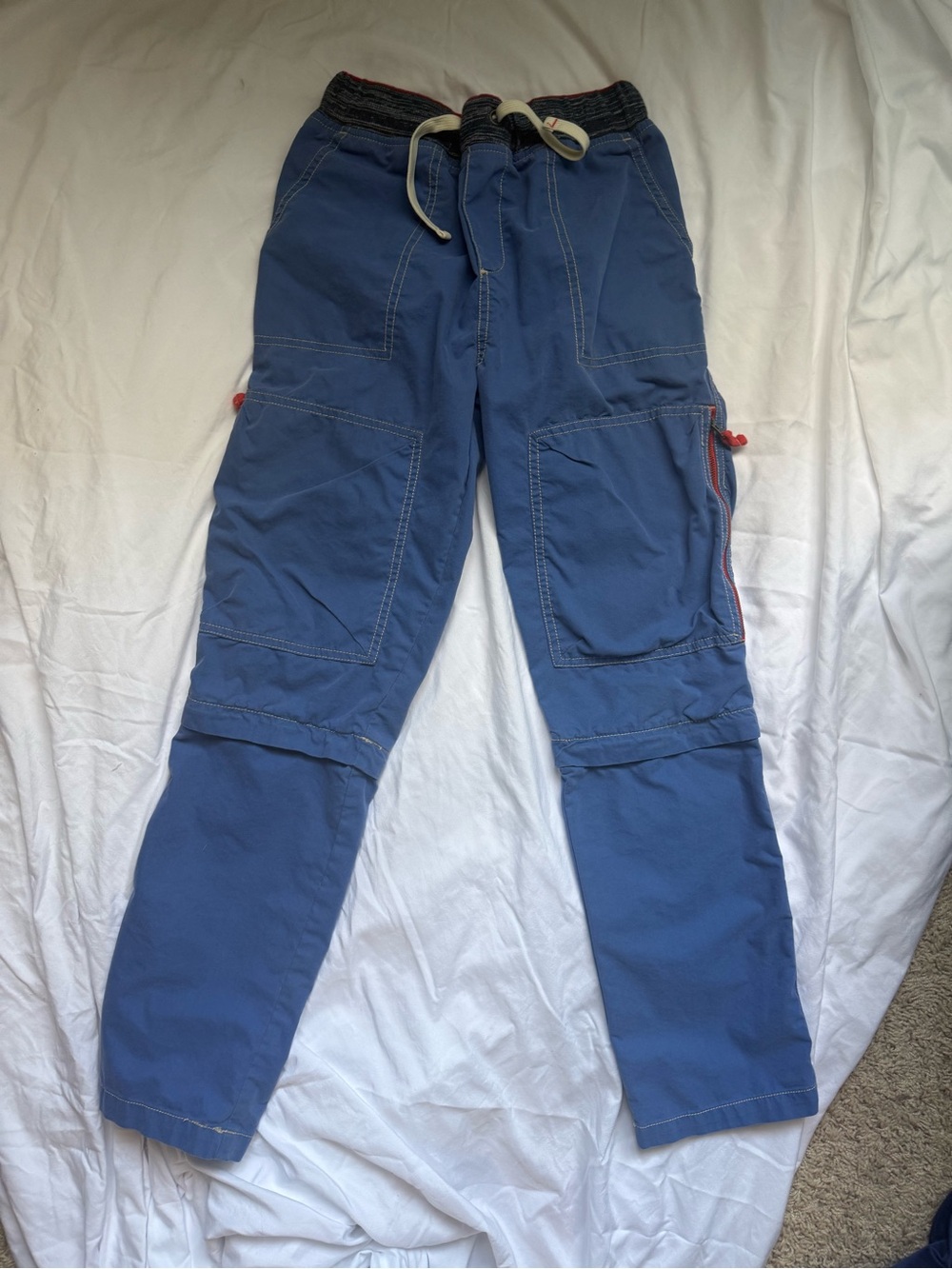 Mini Boden Blue Convertible Cargo Pants for Kids